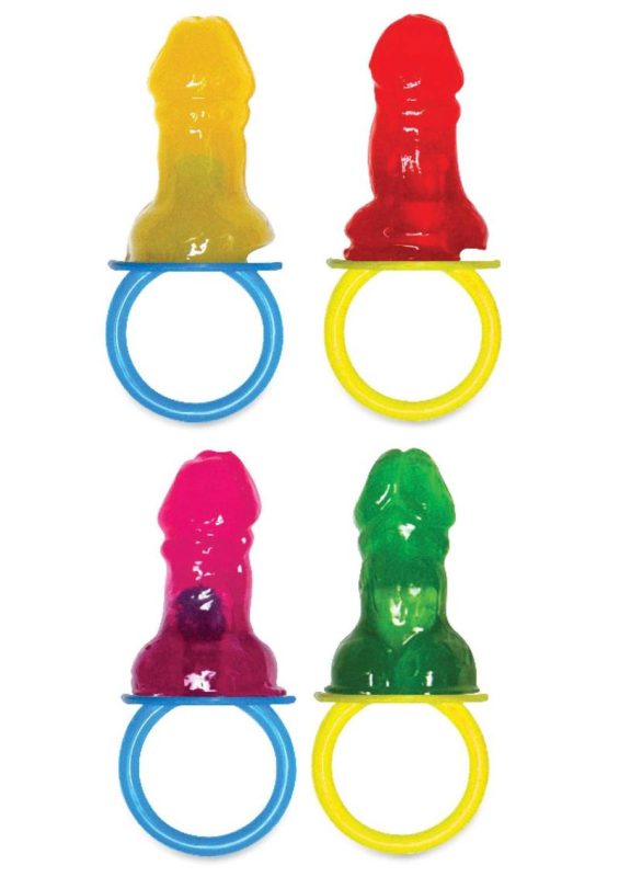 Bachelorette Party Favors Candy Pecker Pacifier Display (48 per bowl)- Assorted Colors