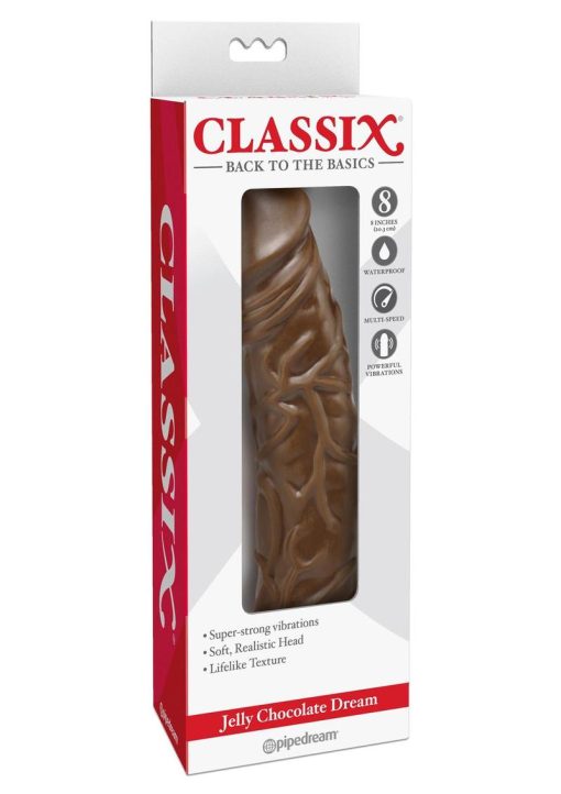 Jelly Chocolate Dream No 2 Vibrator 8 Inch Brown - Image 2