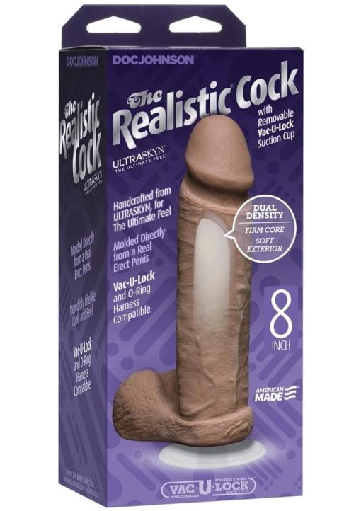 The Original Realistic Cock UR3 Dildo 8 Inch Brown - Image 2