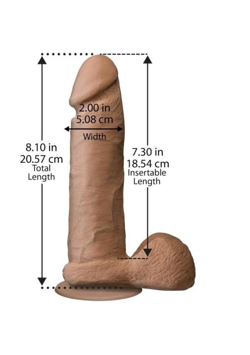 The Original Realistic Cock UR3 Dildo 8 Inch Brown - Image 3