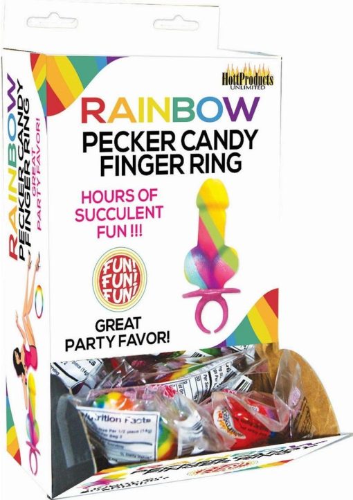 Rainbow Cock Ring Pop 12 Per Display - Image 2