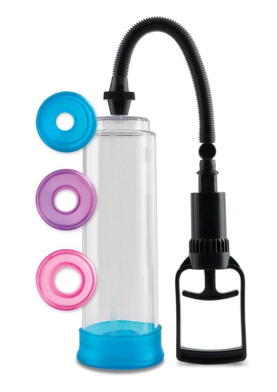 Pump Worx Cock Trainer Pump System with 3 Sleeves - Clear