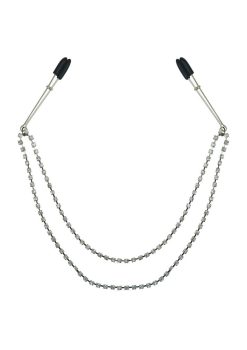 Sincerely Bling Nipple Clips 20in - Silver/Black