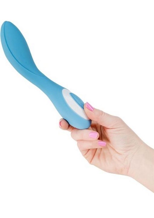 Wonderlust Serenity USB Rechargeable Silicone Vibe Waterproof Blue - Image 3