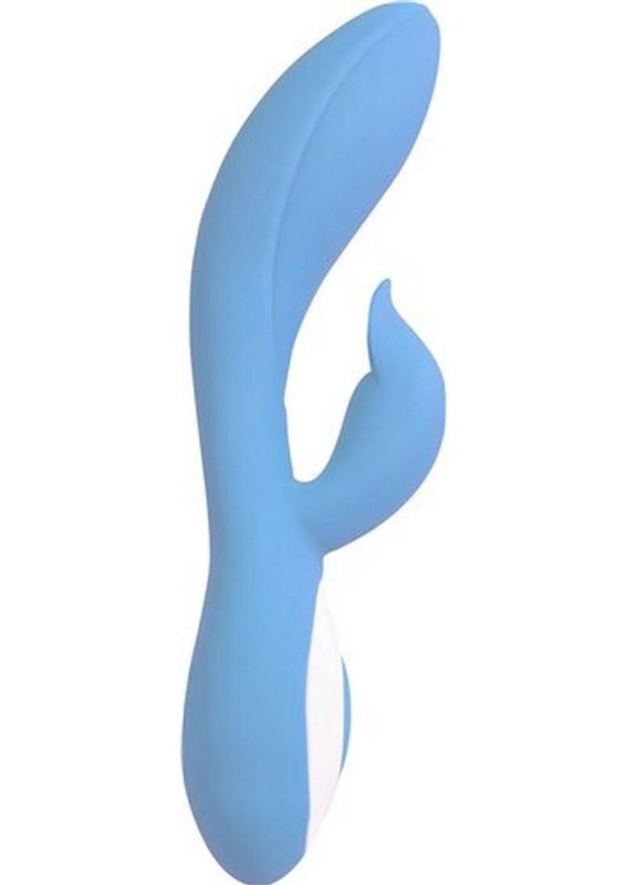 Wonderlust Harmony Rechargeable Silicone Rabbit Vibrator - Blue