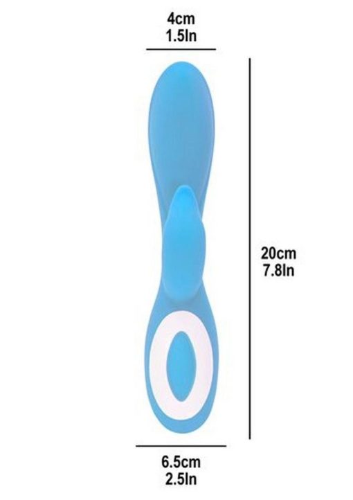 Wonderlust Harmony USB Rechargeable Silicone Dual Vibe Waterproof Blue - Image 4