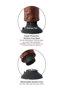 King Cock Vibrating Realistic Dildo Waterproof 6in - Chocolate