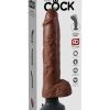 King Cock Vibrating Realistic Dildo With Balls Waterproof Brown 10 Inch - Image 2