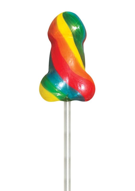 Rainbow Pecker Pops Display (72 per bowl)