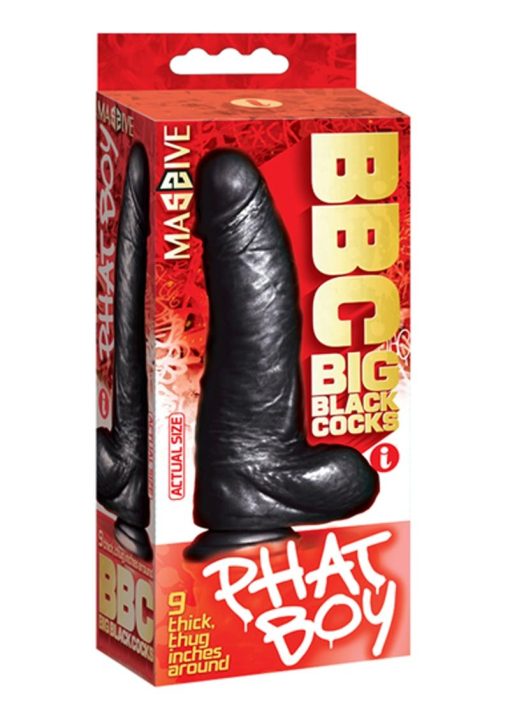 Falcon BBC Big Black Cock Phat Boy Realistic Dildo Black 10 Inch - Image 2