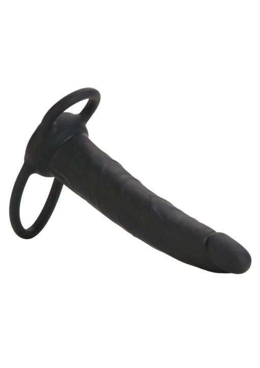 Silicone Double Rider Dildo Cockring Black - Image 3