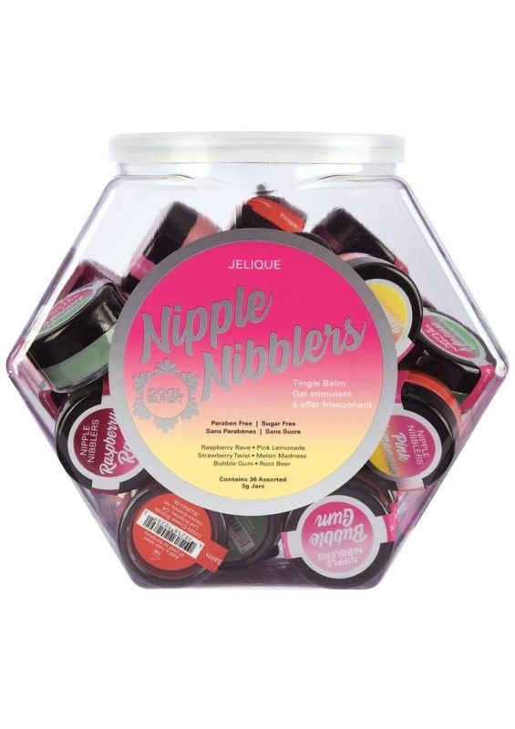 Jelique Nipple Nibblers Tingle Balm Assorted 3 gm. (Display Bowl/36pcs.)