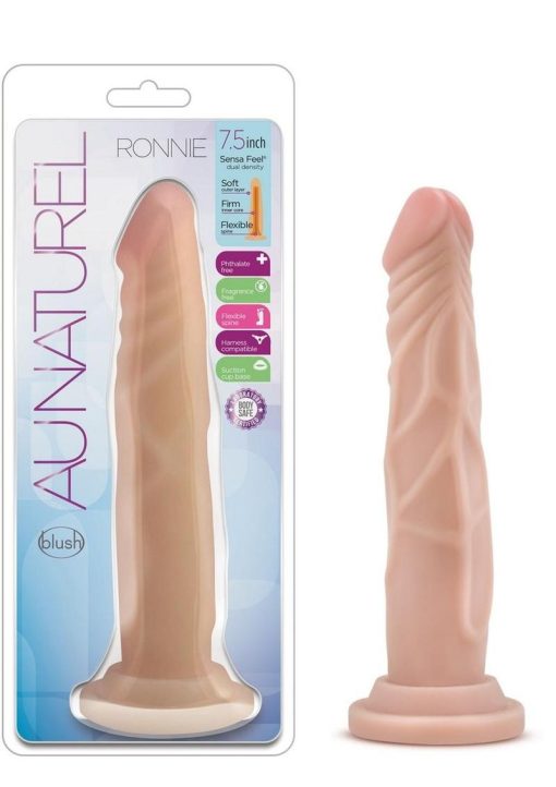 Au Naturel Ronnie Sensa Feel Dildo With Suction Cup Flesh 7.75 Inches - Image 2