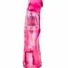 B Yours Vibe 6 Vibrating Dildo 9in - Pink