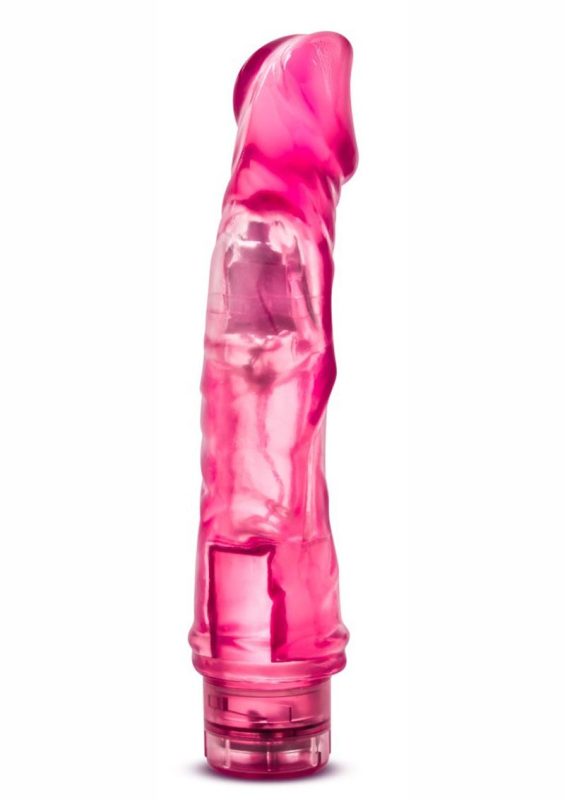 B Yours Vibe 6 Vibrating Dildo 9in - Pink