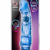 B Yours Vibe 06 Realistic Vibrating Jelly Dong Waterproof Blue 9 Inch - Image 2