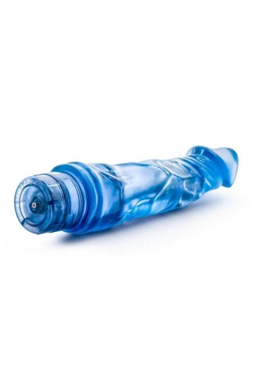 B Yours Vibe 06 Realistic Vibrating Jelly Dong Waterproof Blue 9 Inch - Image 4