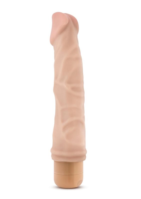 Dr. Skin Silver Collection Cock Vibe 6 Vibrating Dildo 8.75in - Vanilla