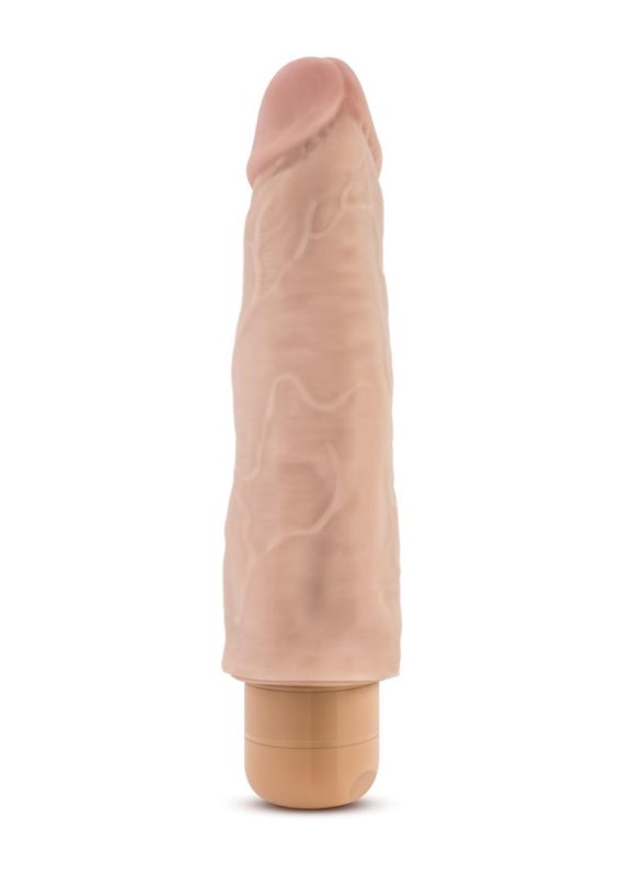 Dr. Skin Silver Collection Cock Vibe 14 Vibrating Dildo 8in - Vanilla