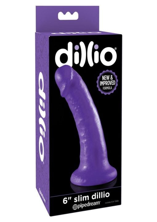 Dillio Realistic Slim Dildo Purple 6 Inches - Image 2