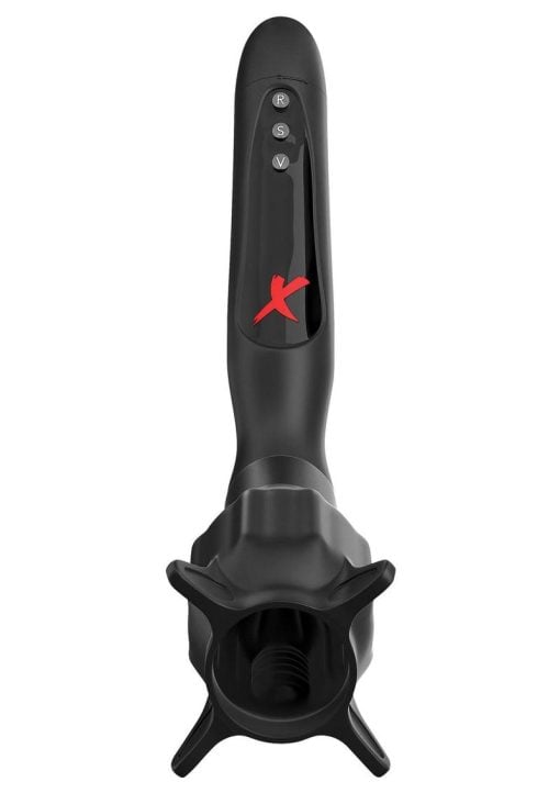 PDX Elite Vibrating Roto-Sucker Silicone Masturbator Black - Image 3