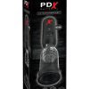 PDX Elite Tip Teazer Power Pump Vibrating Silicone Penis Pump Black - Image 2
