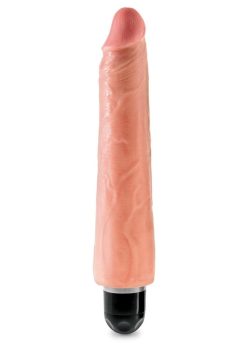 King Cock Vibrating Stiffy Dildo 9in - Vanilla