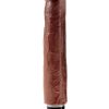 King Cock Vibrating Stiffy Dildo 10in - Chocolate