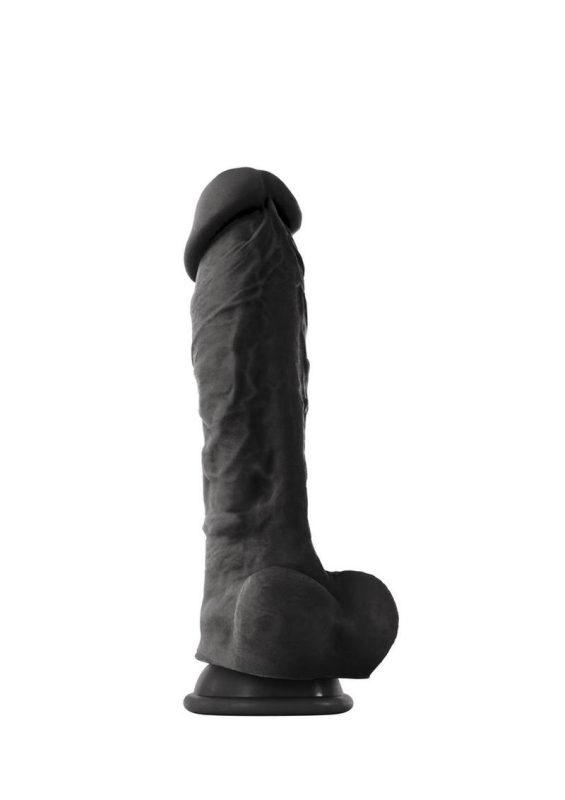 Coloursoft Silicone Dildo 8in - Black