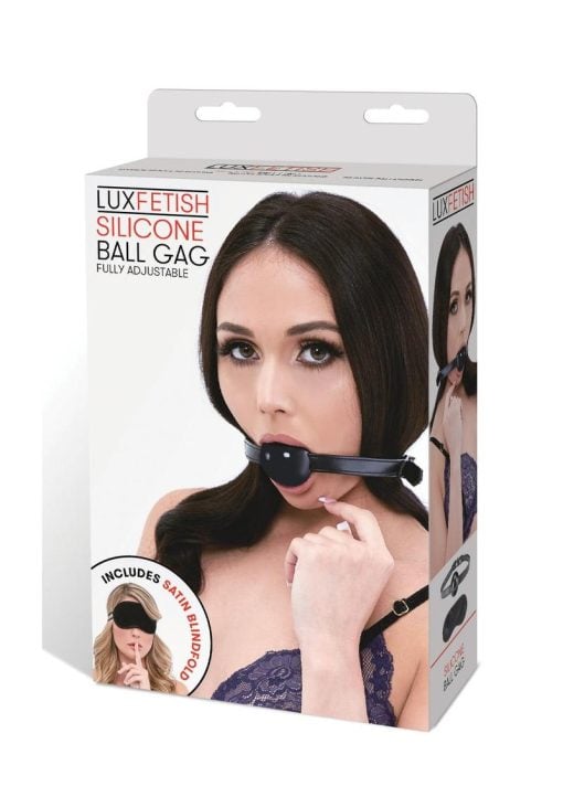 Lux Fetish Silicone Ball Gag Black - Image 2