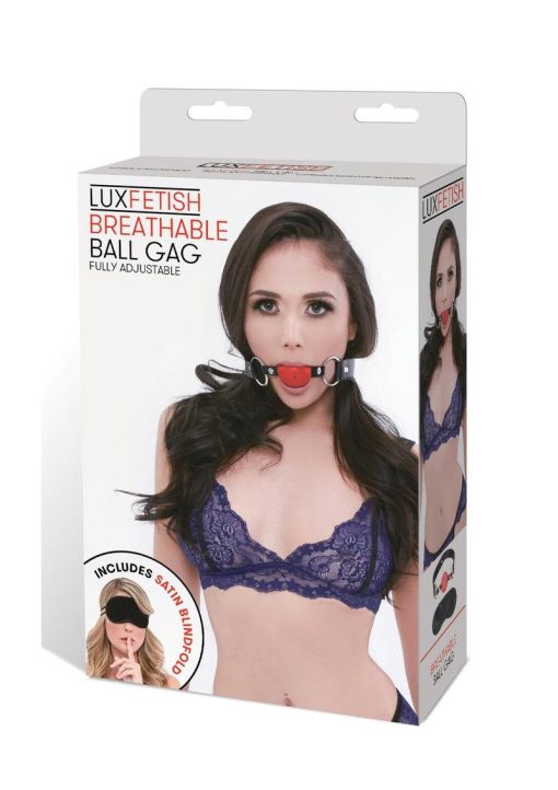 Lux Fetish Breathable Ball Gag Red - Image 2