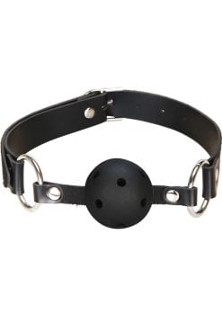 Lux Fetish Breathable Ball Gag - Black