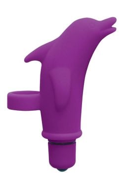 Seduce Me Dolphin Clit Pleasure Silicone Finger Vibrator - Purple