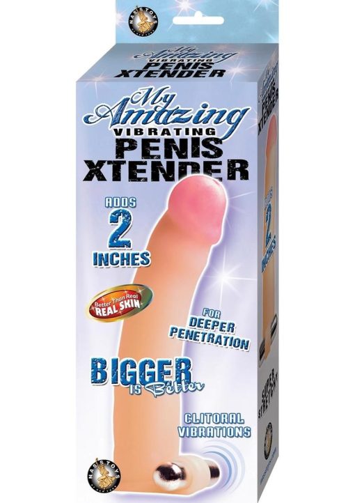 My Amazing Vibrating Penis Xtender Sleeve Waterproof Flesh 6 Inch - Image 2