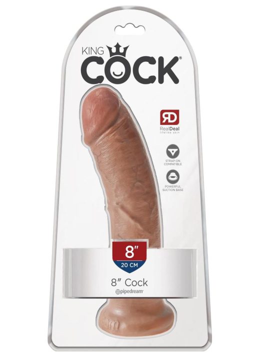 King Cock Realistic Dildo Tan 8 Inch - Image 2