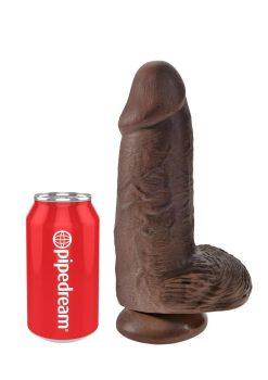 King Cock Chubby Dildo 9in - Chocolate