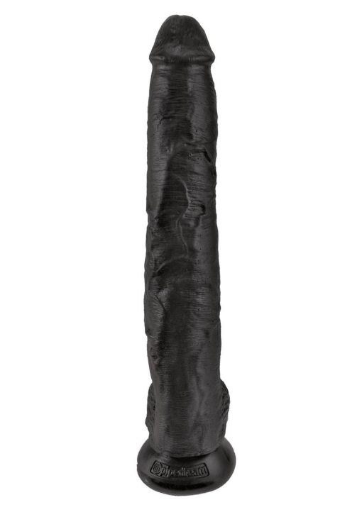 King Cock Realistic Dildo With Balls Black 14 inch - Image 3