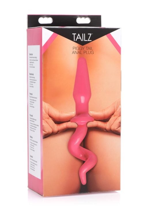 Tailz Piggy Tail Anal Plug Pink 9 Inch - Image 2