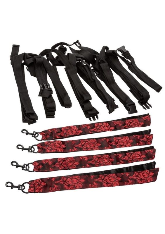 Scandal 8 Points Of Love Bed Restraint Black/Red