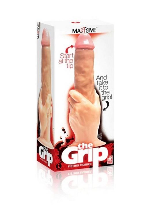 Falcon The Grip Fisting Trainer Realistic Cock In Hand Dildo Flesh 14 Inch - Image 2