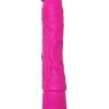 Neon Silicone Wallbanger Vibrating Dildo 7.5in - Pink
