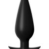 Anal Fantasy Elite Collection Small Weighted Silicone Plug  4.1in 4.4oz -Black