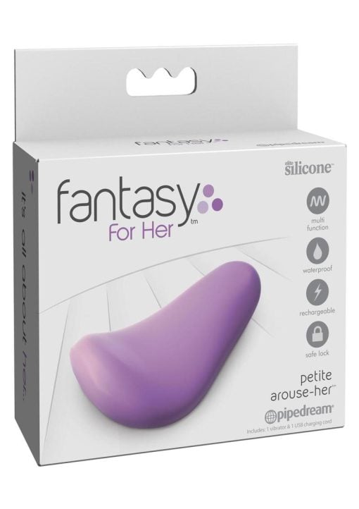 Fantasy For Her Petite Arouse Her Silicone USB Rechargeable Vibrator Waterproof Purple 2.8 Inch - Image 2