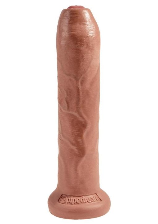 King Cock Uncut Cock Dildo 7in - Caramel