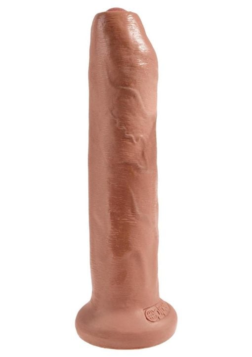 King Cock Uncut Cock Dildo 7 Inch Tan - Image 3