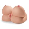 Pipedream Extreme Toyz Rechargeable Dirty Talk Interactive Titty Fuck-Her Vibrating Masturbator - Boobs and Pussy - Vanilla