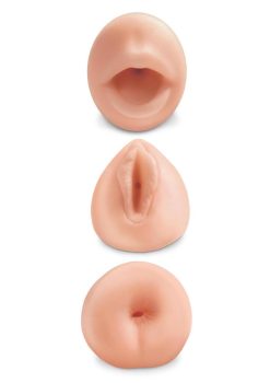 Pipedream Extreme Toyz All 3 Holes Masturbator Kit (4 Pieces) - Vanilla