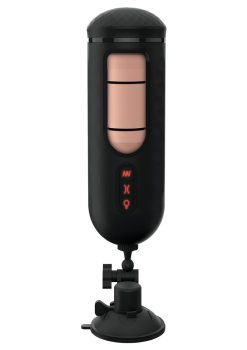 PDX Elite Rechargeable Vibrating Mega Milker Masturbator - Pussy - Vanilla/Black