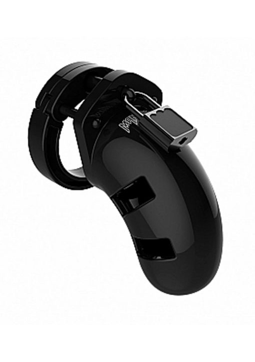 Man Cage Model 01 Male Chastity With Lock Black 3.5 Inch - Image 2