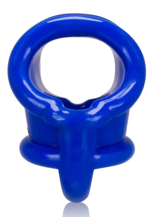 Ballsling With Ballsplitter Cockring Police Blue - Image 3
